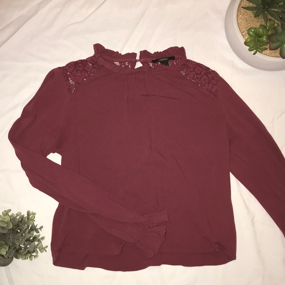 Maroon Long Sleeved Top